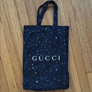 Gucci Black Constellation Print Tote Bag
